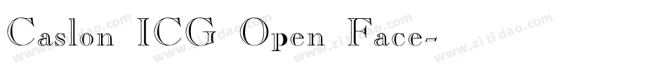Caslon ICG Open Face字体转换
